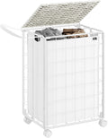 Laundry Hamper 90L with Lid and Wheels - Spacious Laundry Sorter