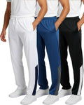 Mens Athletic Sweatpants 3 Pack - Comfortable Track Pants for Workout