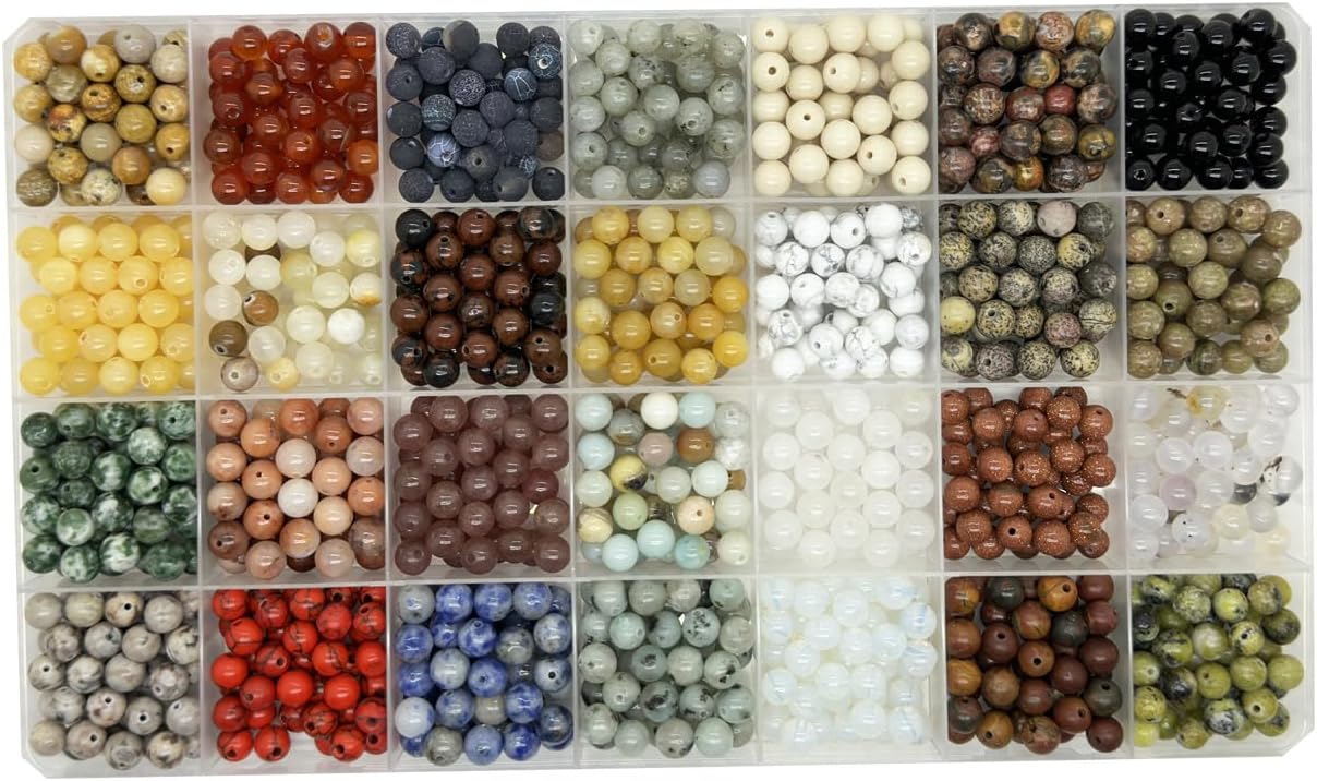 1120pcs 6mm Natural Gemstone Beads for Jewelry Making Projects