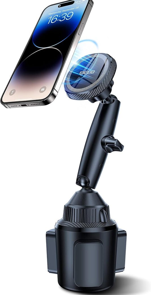 EXELIQ Magnetic Cup Phone Holder: Powerfully Secure Your Phone!