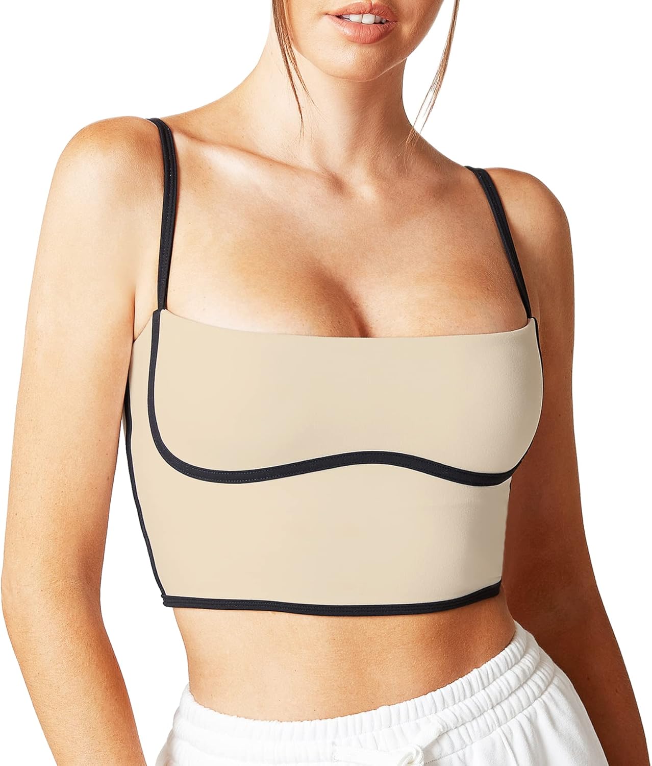 Move With You Sleeveless Spaghetti Strap Sports Bra Tank
