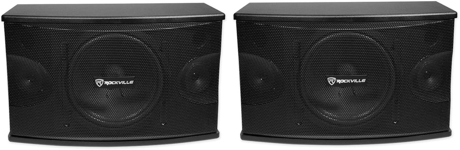 Rockville KPS10 1200W 3-Way 10 Karaoke Speakers for Home Audio