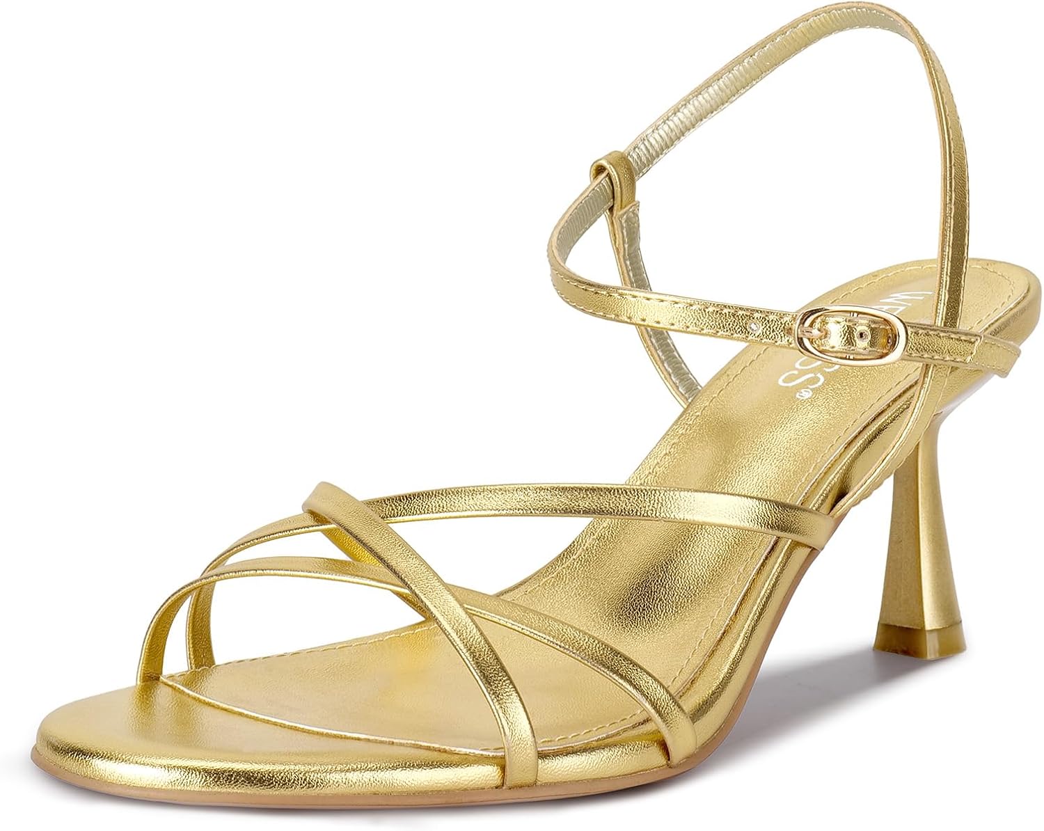 Strappy Kitten Heels for Women - Comfy Low Heel Sandals