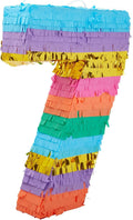 Rainbow Number 7 Pinata for Birthday Parties - Colorful 7th Birthday