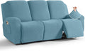TAOCOCO Recliner Sofa Covers 8-Piece Stretch Slipcover - Dusty Blue
