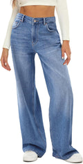 Fashionable Women's High Waist Baggy Jeans for Comfort