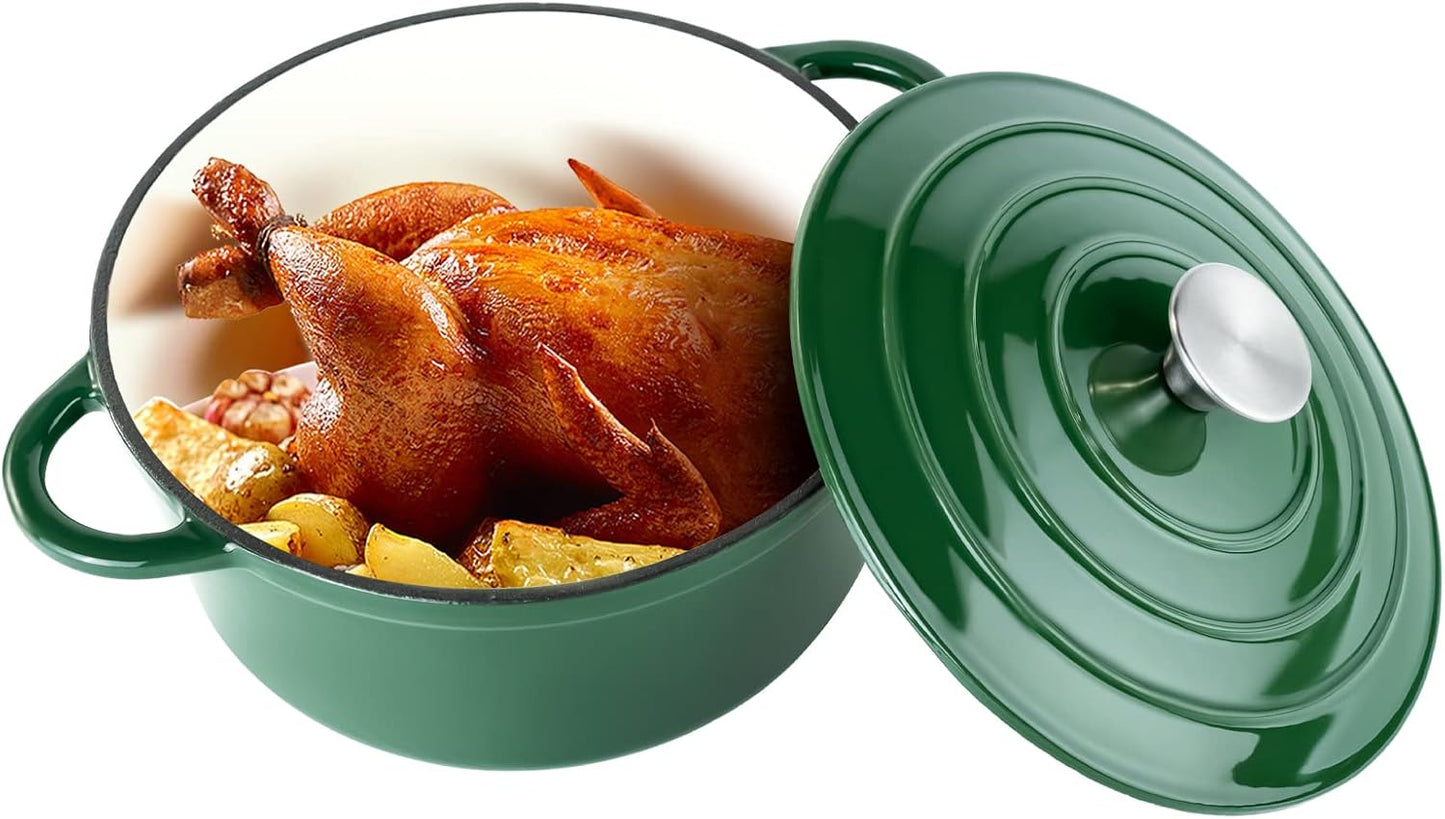 Miereirl 4.5 Quart Enameled Dutch Oven for Versatile Cooking