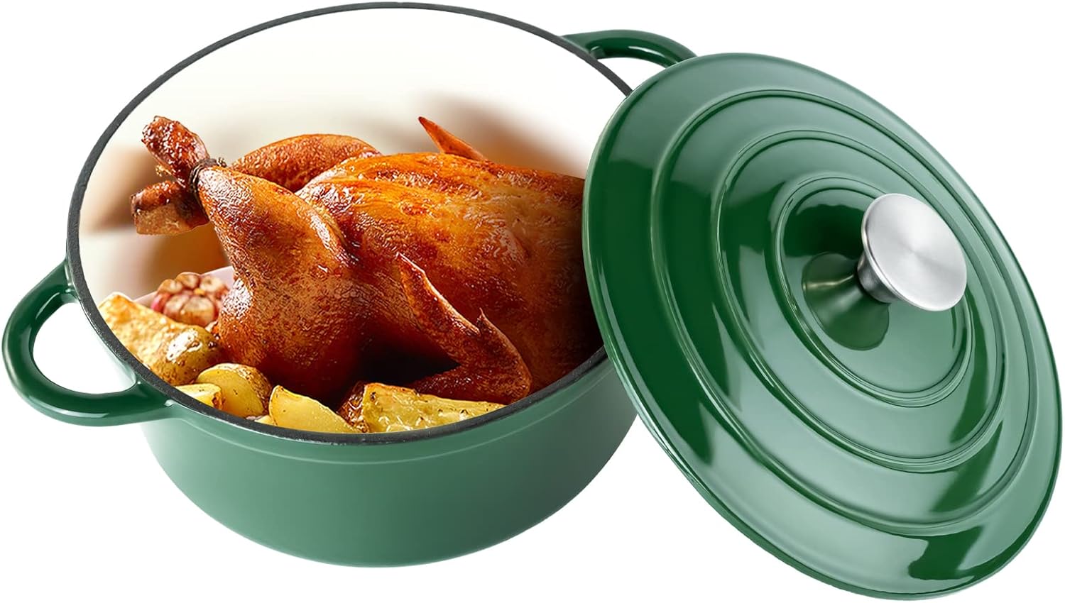 Miereirl 4.5 Quart Enameled Dutch Oven for Versatile Cooking