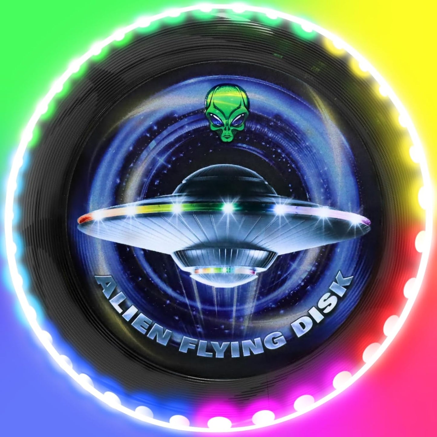 Kovshuiwe LED Flying Disc: Colorful Light Show, Waterproof, Rechargeable