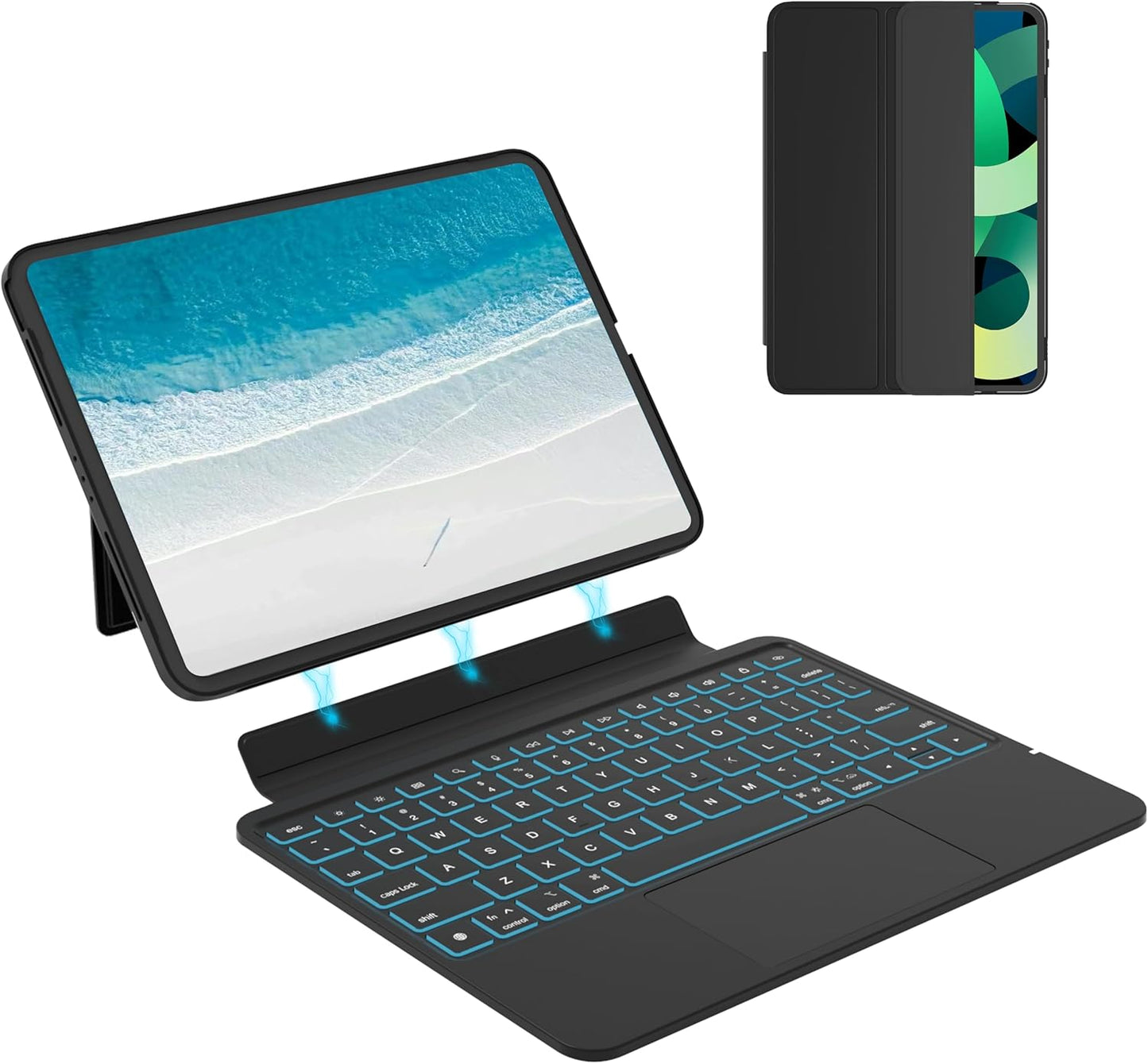 10.9 & 11 iPad Keyboard: Detachable, Backlit, Trackpad