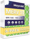 MAYCOLD MERV 13 24x24x1 Air Filter 6-Pack - High-Efficiency HVAC