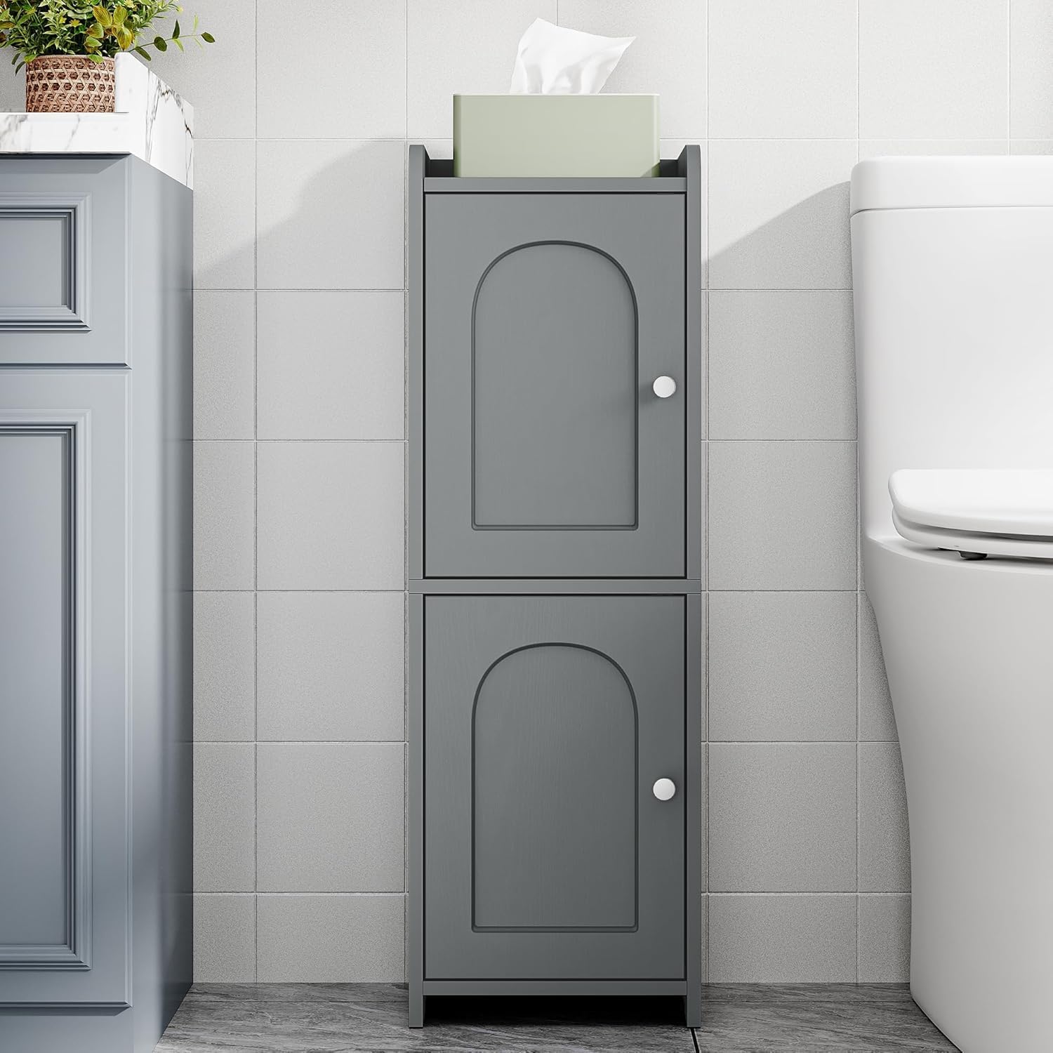 Bathroom Storage Cabinet with Adjustable Shelves for Small Spaces