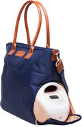 Abby Breast Pump Tote with Real Leather Straps - Professional Pump Bag