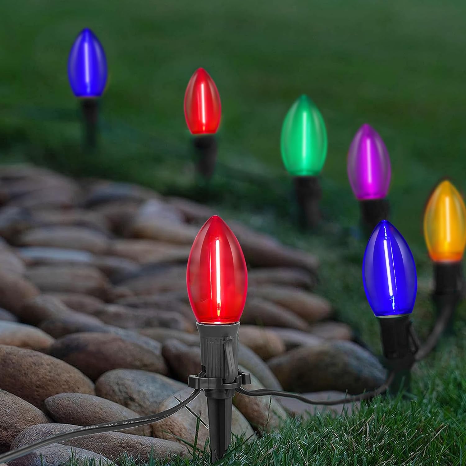 C9 LED Christmas Pathway Lights Outdoor for Festive Decor