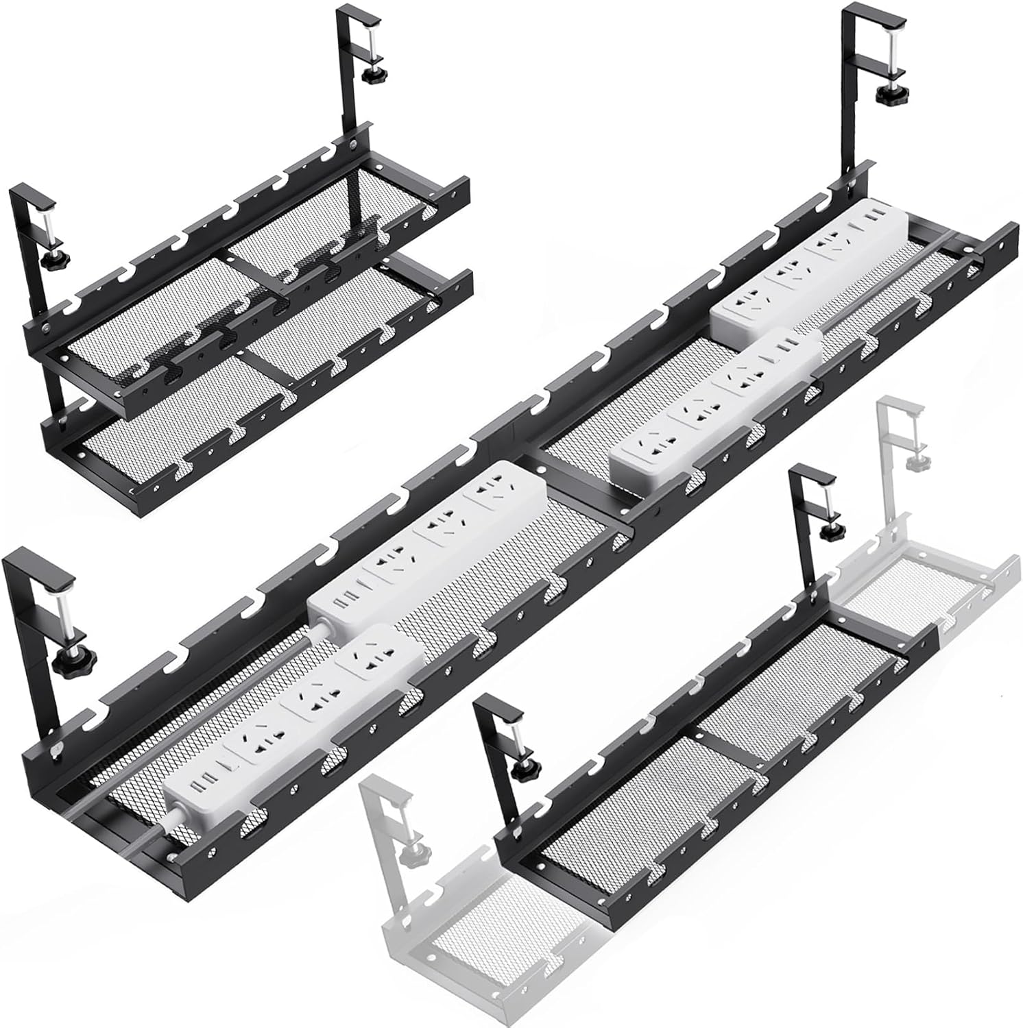 Clutter-Free Workspace: 31Inch Cable Management Tray for Efficient Wire Organization