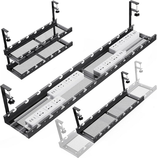Clutter-Free Workspace: 31Inch Cable Management Tray for Efficient Wire Organization