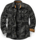 CQR Men's Heavyweight Fleece Plaid Button Up Shirt - Warm Everyday
