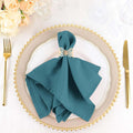 Efavormart Cloth Napkins Set of 100, 17x17 in Peacock Teal Green