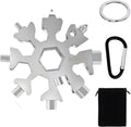 18-in-1 Snowflake Multitool Keychain - Compact EDC Bottle Opener