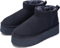 Project Cloud 100% Genuine Suede Ankle Boots for Women - Warm