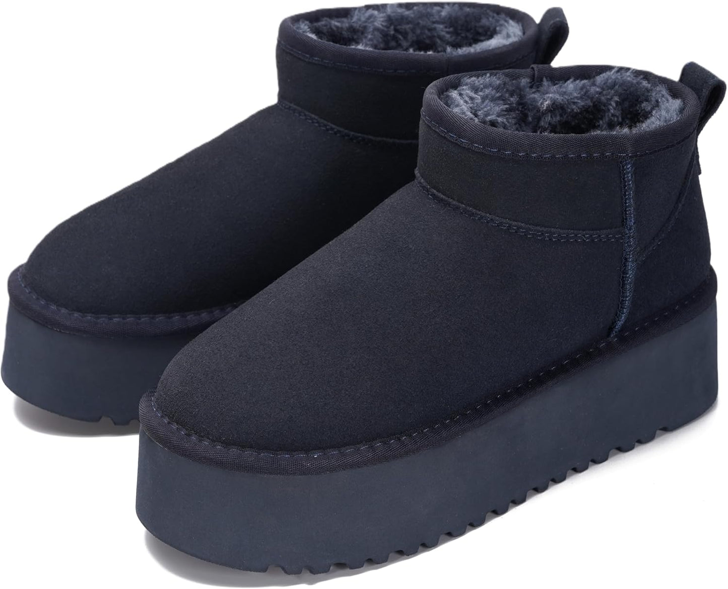 Project Cloud Genuine Leather Ankle Boots for Women - Stylish & Warm