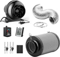 iPower 4 in 195 CFM Inline Fan Kit - Quiet Ventilation for 4x4 Grow