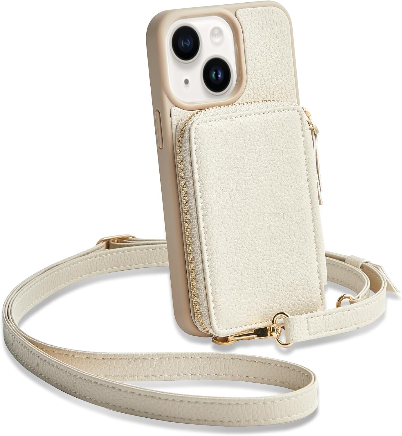 ZVE iPhone 15 Crossbody Wallet Case with RFID Blocking Design