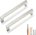 Cabinet Pulls Brushed Nickel 6-1/4 in Hole Centers - 40 Pack