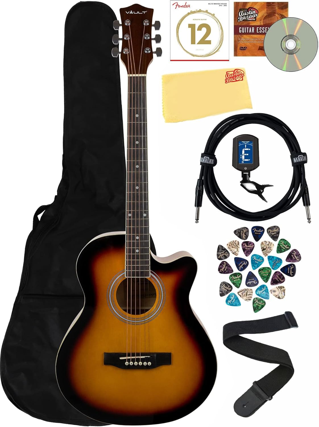 Vault EA-20CE Cutaway Acoustic-Electric Guitar Bundle Review