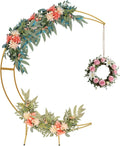 7ft Crescent Shaped Wedding Arch Frame - Dreamy Gold Backdrop Stand