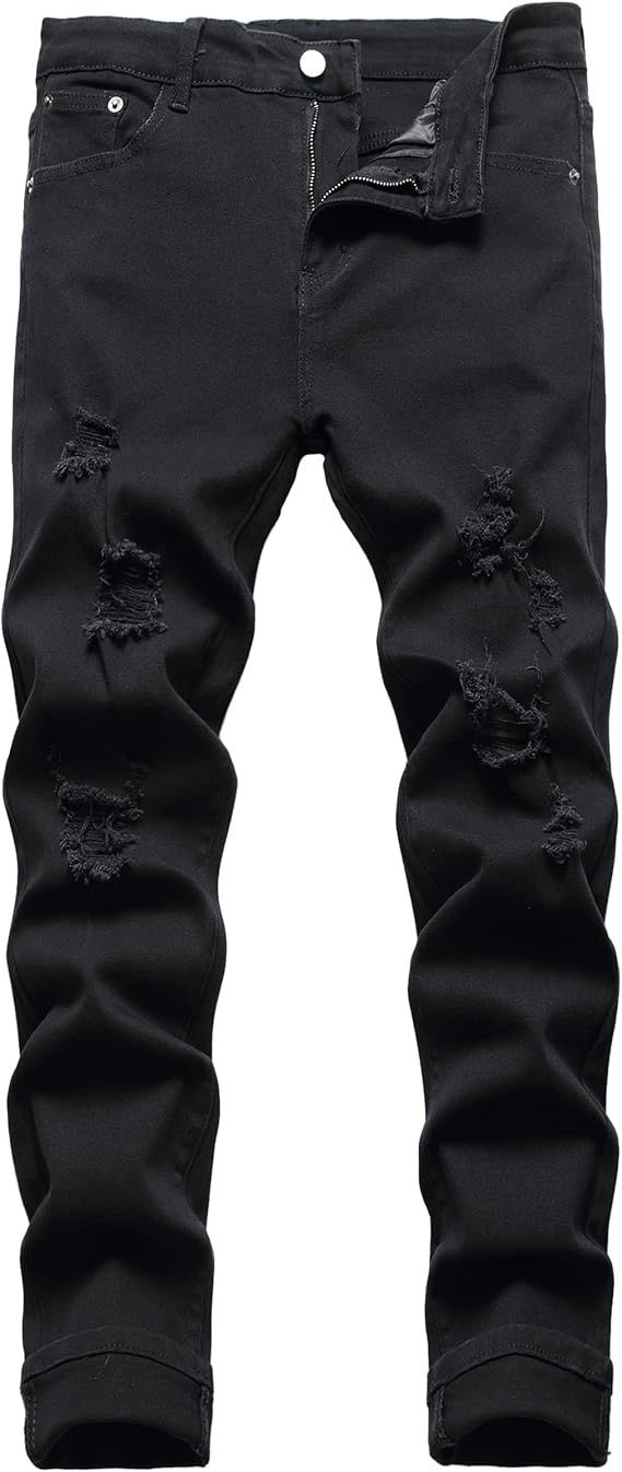 JUNBAOSS Men's Slim Fit Stretch Jeans for Fashionable Comfort