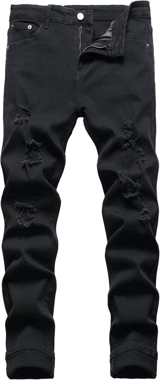 JUNBAOSS Men's Slim Fit Stretch Jeans for Fashionable Comfort