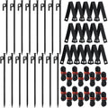 16 PCS Tree Stake Kits 11.8 in Heavy Duty Steel Supports - Storm-Ready