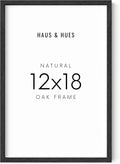 Black Oak 12x18 Poster Frame - Slim Wooden Display