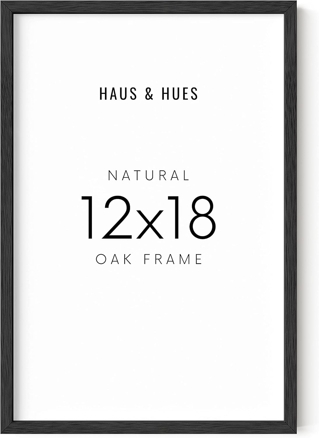 9x12 Black Oak Frame - Rustic Wooden Poster Display Solution