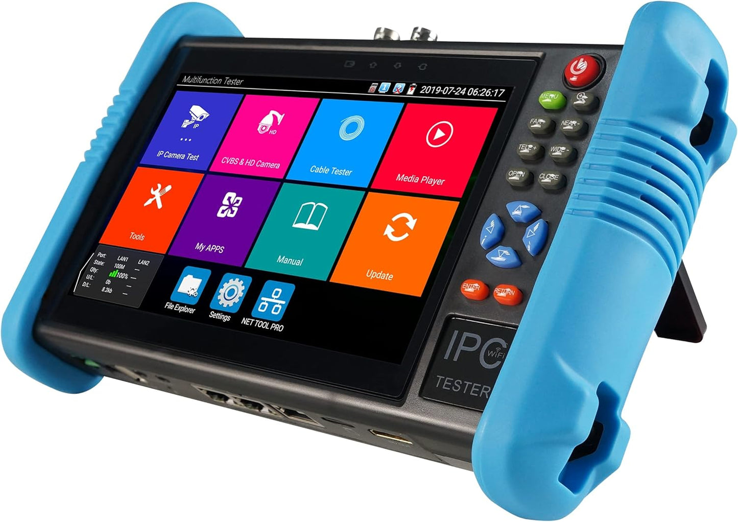 7 Inch Touch Screen CCTV Tester with 8K Support and Wi-Fi