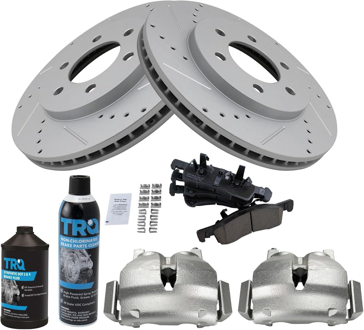 TRQ Front Performance Brake Pad & Rotor Kit for Ford Expedition