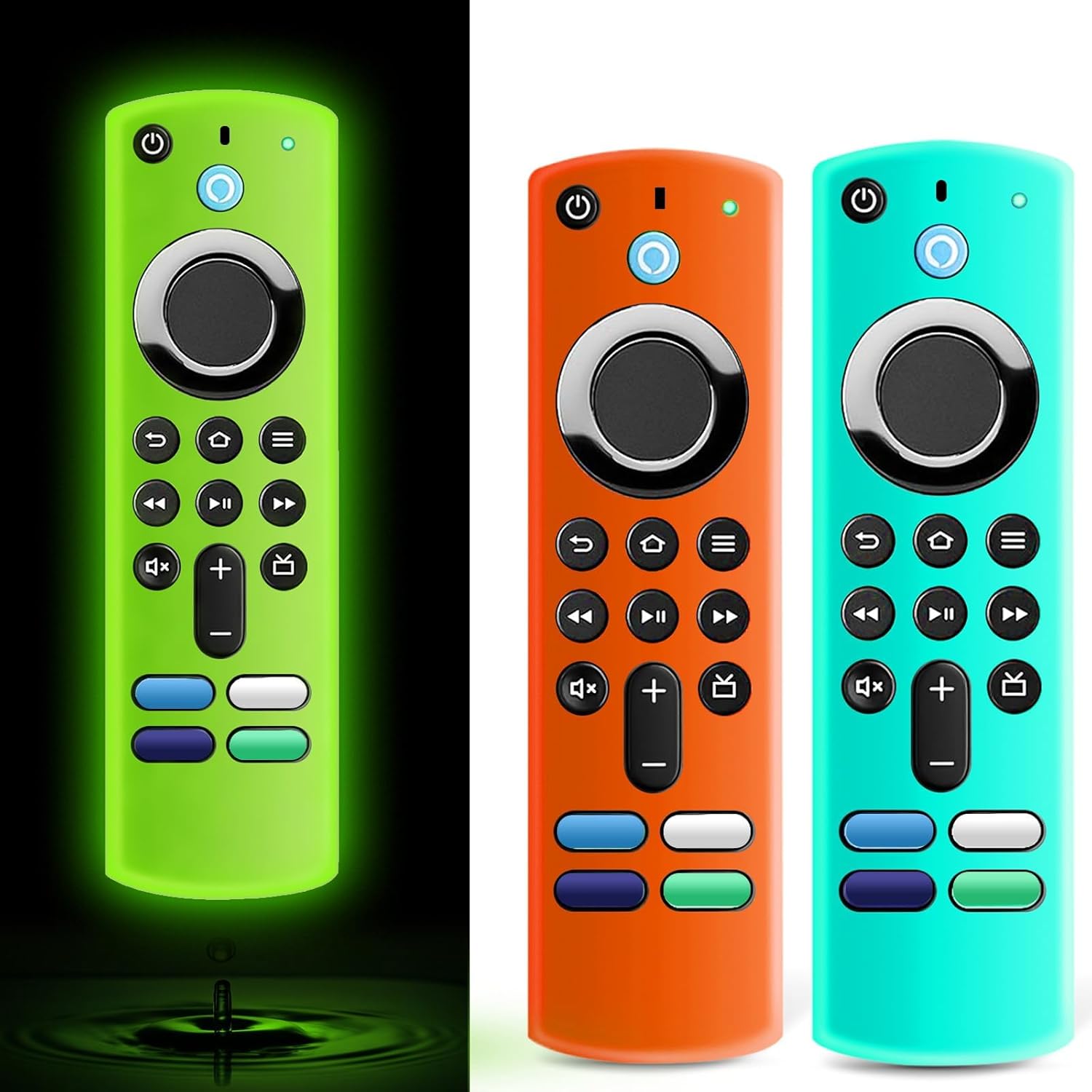Colorful 3-Pack Wevove Fire Stick Remote Covers