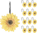 Radiant Sunflower Shower Hooks, Set of 12