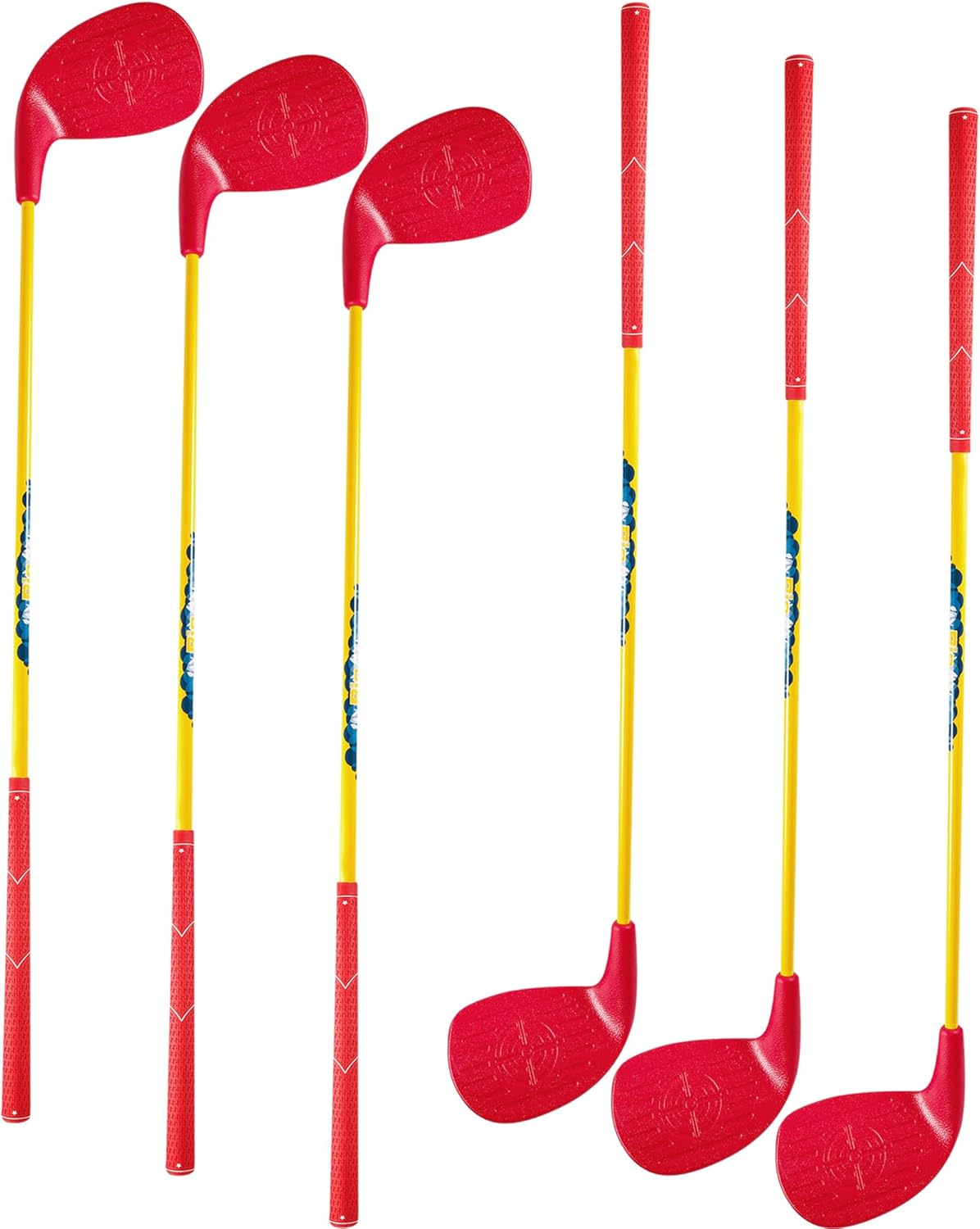 Oversized Red Golf Clubs 6 Pack for Fun and Easy Play