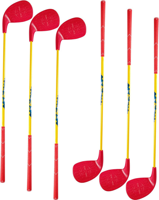 Oversized Red Golf Clubs 6 Pack for Fun and Easy Play