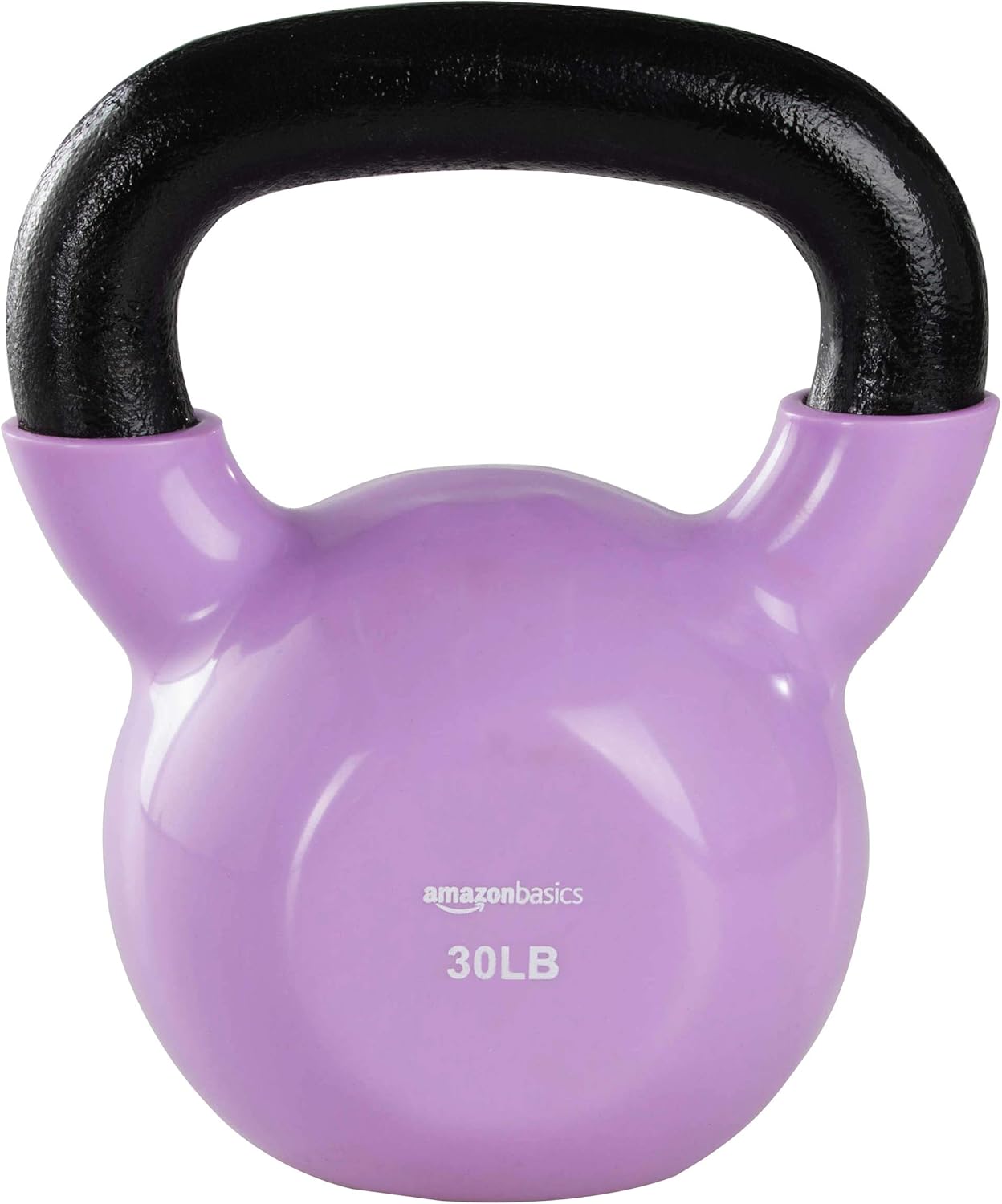 30 Pound Vinyl Kettlebell for Strength Training and Exercise