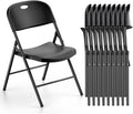 Heavy Duty Plastic Folding Chair with Reinforced Steel Frame