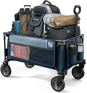 TIMBER RIDGE Collapsible Wagon Cart for Garden and Sports