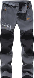 Men's Waterproof Windproof Fleece Ski Cargo Pants - Slim Fit