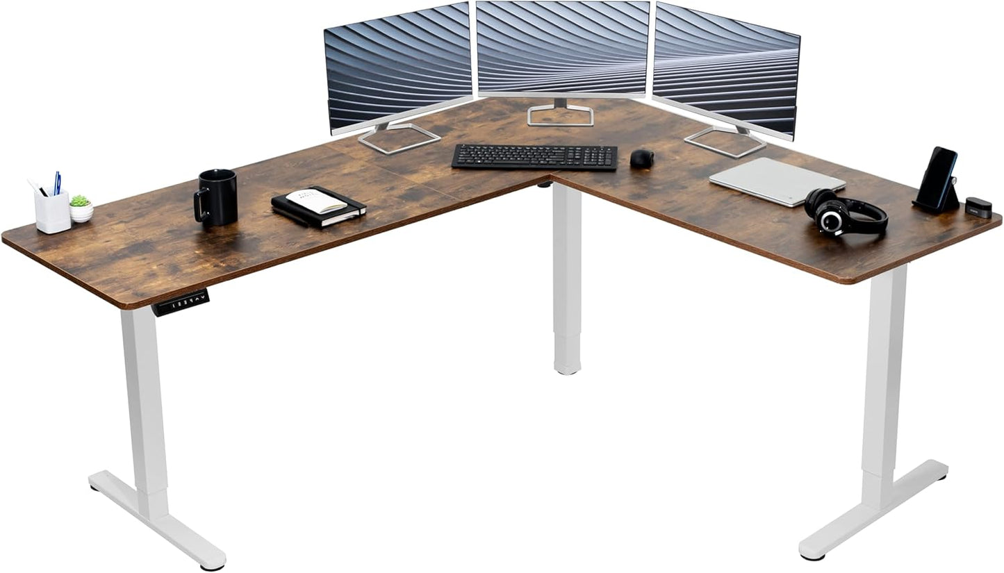 Electric Corner L-Shaped Standing Desk with Memory Control 75ft x 63ft