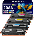 206A Toner Cartridges 4 Pack with Built-In Chip - High Yield