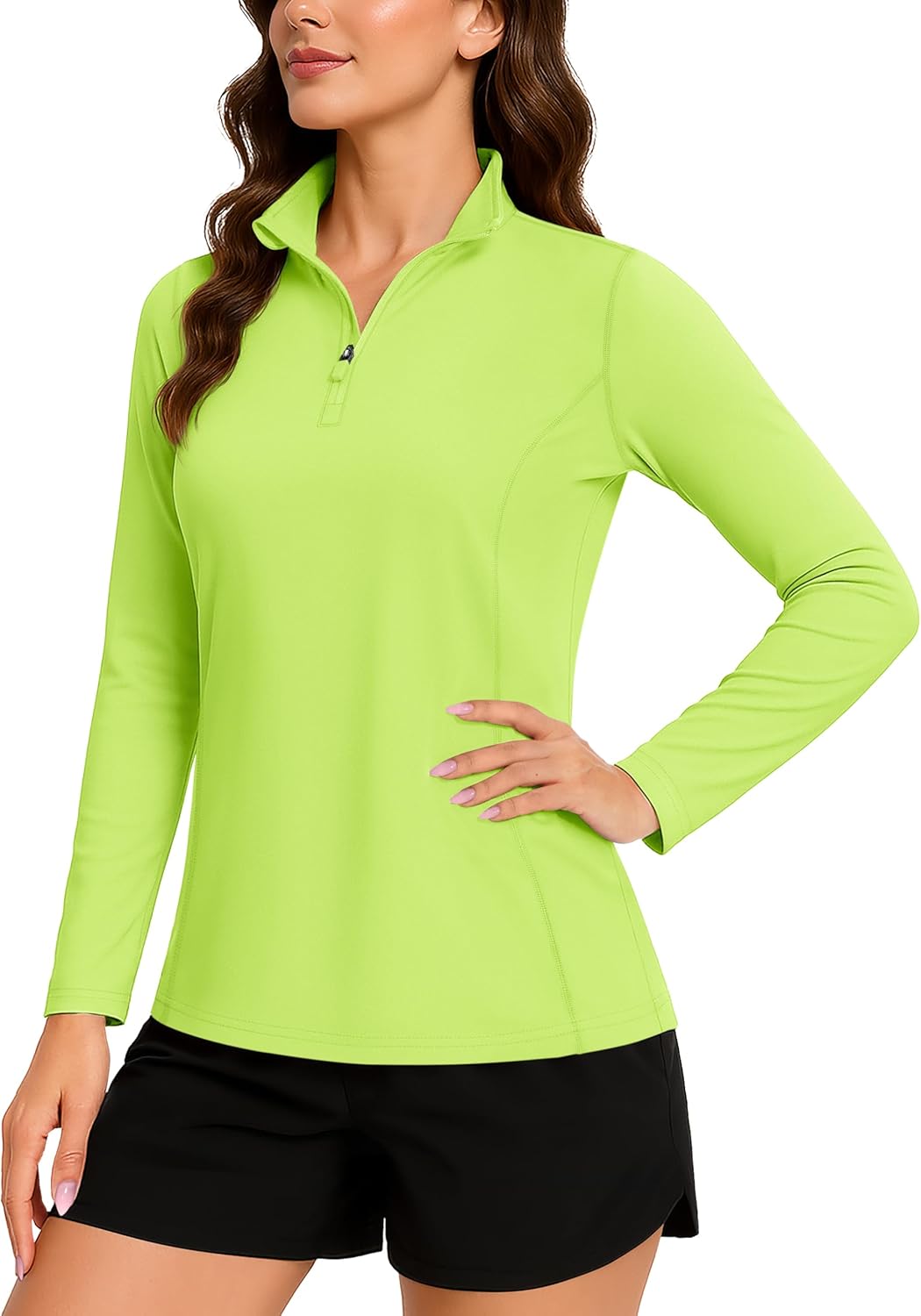 TACVASEN Women's Quarter Zip Pullover Golf Shirts for Sun Protection