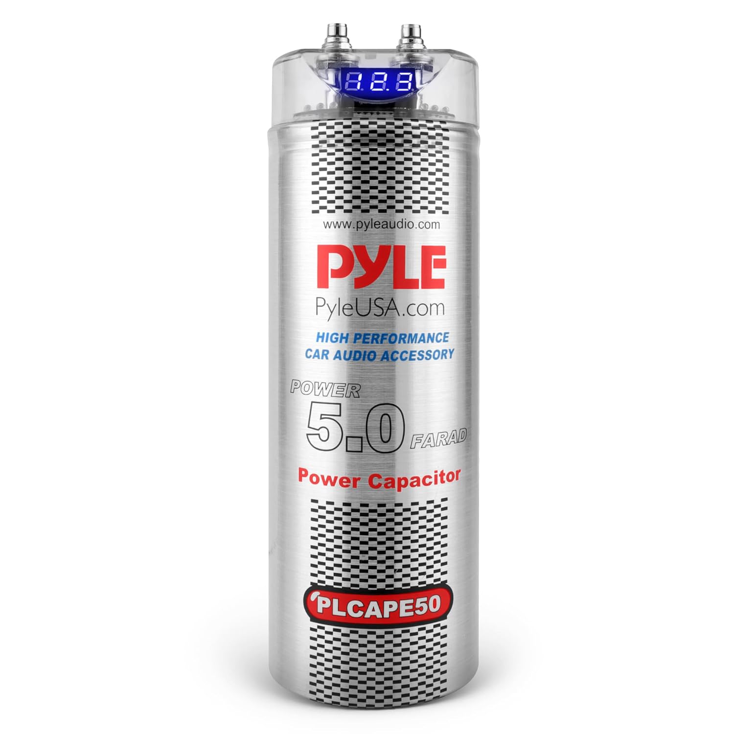 Pyle 5.0 Farad Digital Power Capacitor for Car Audio Systems