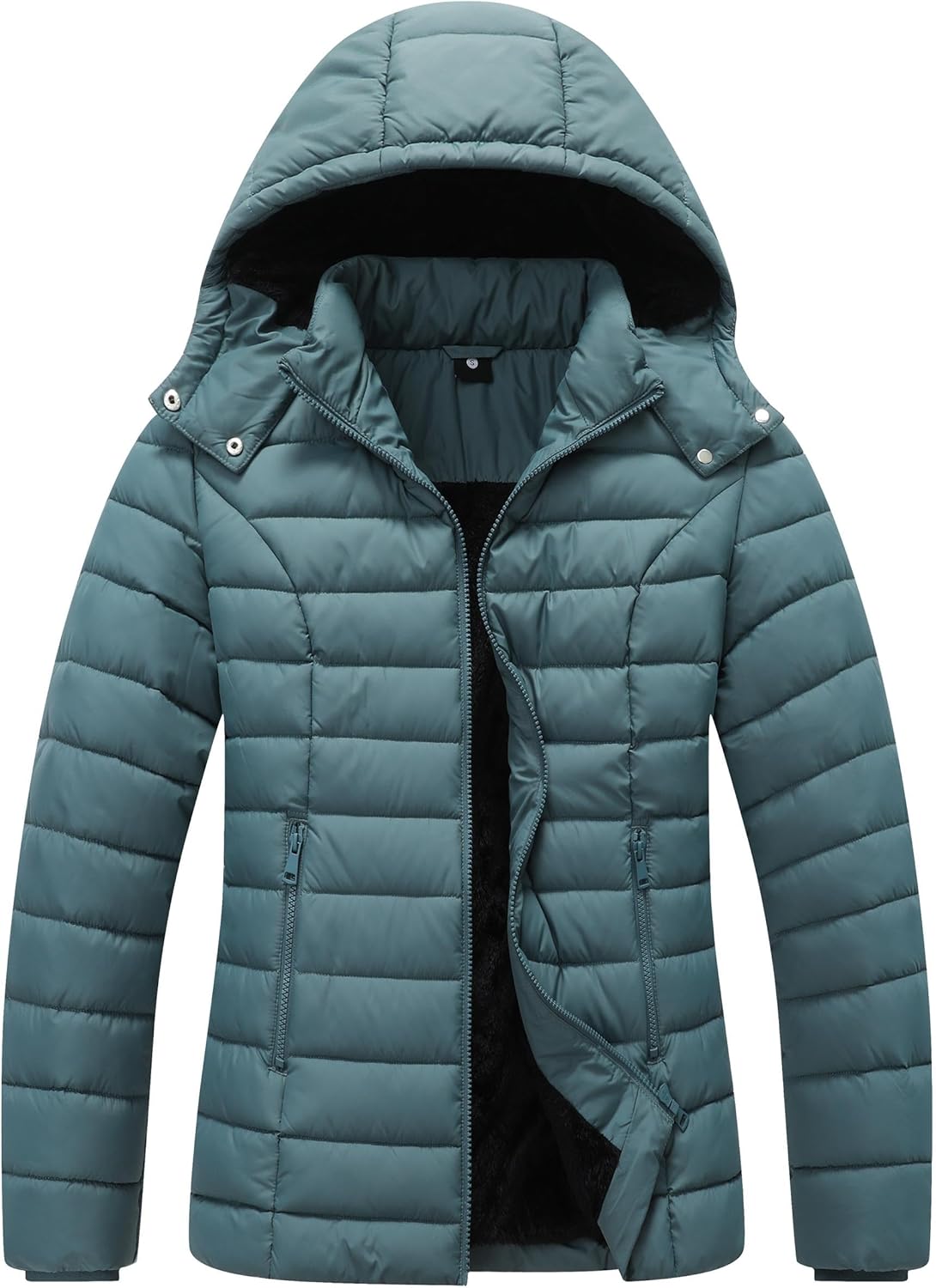 Women's Quilted Down Coat Waterproof Warm Thicken Flannel Lined
